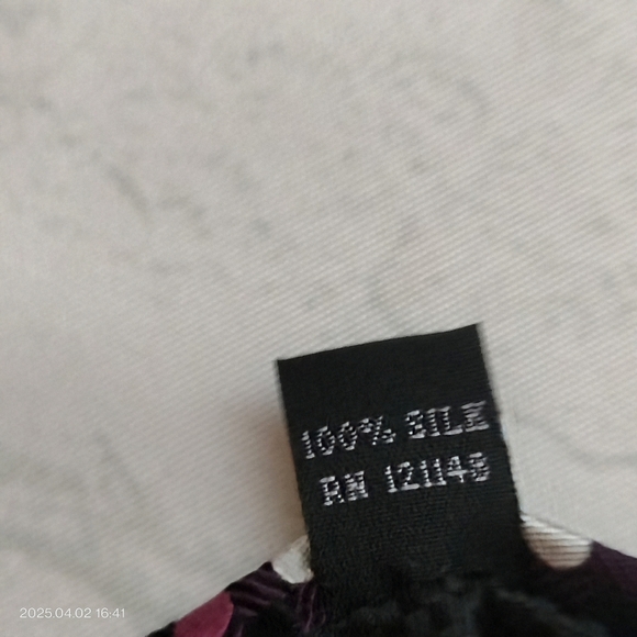 Sean John Tie Necktie Silk Purple Black and Pink Geometric Square Formal Tag - Picture 4 of 12